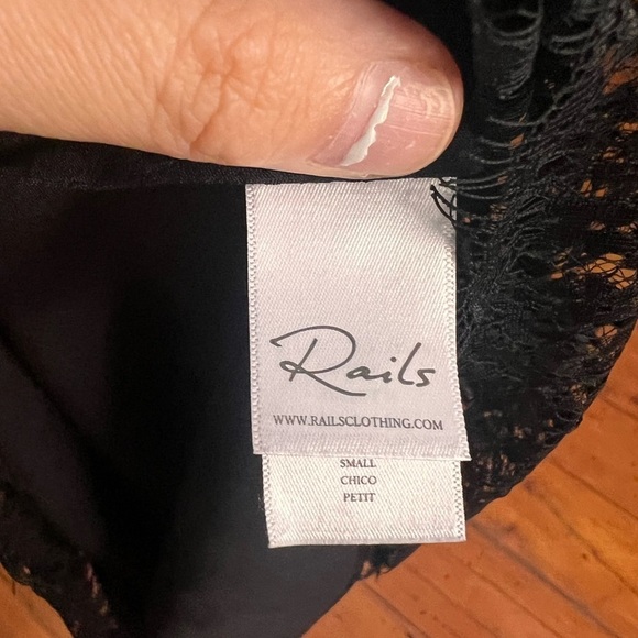 Rails Sevilla lace trim dress black womens size small - Picture 8 of 8
